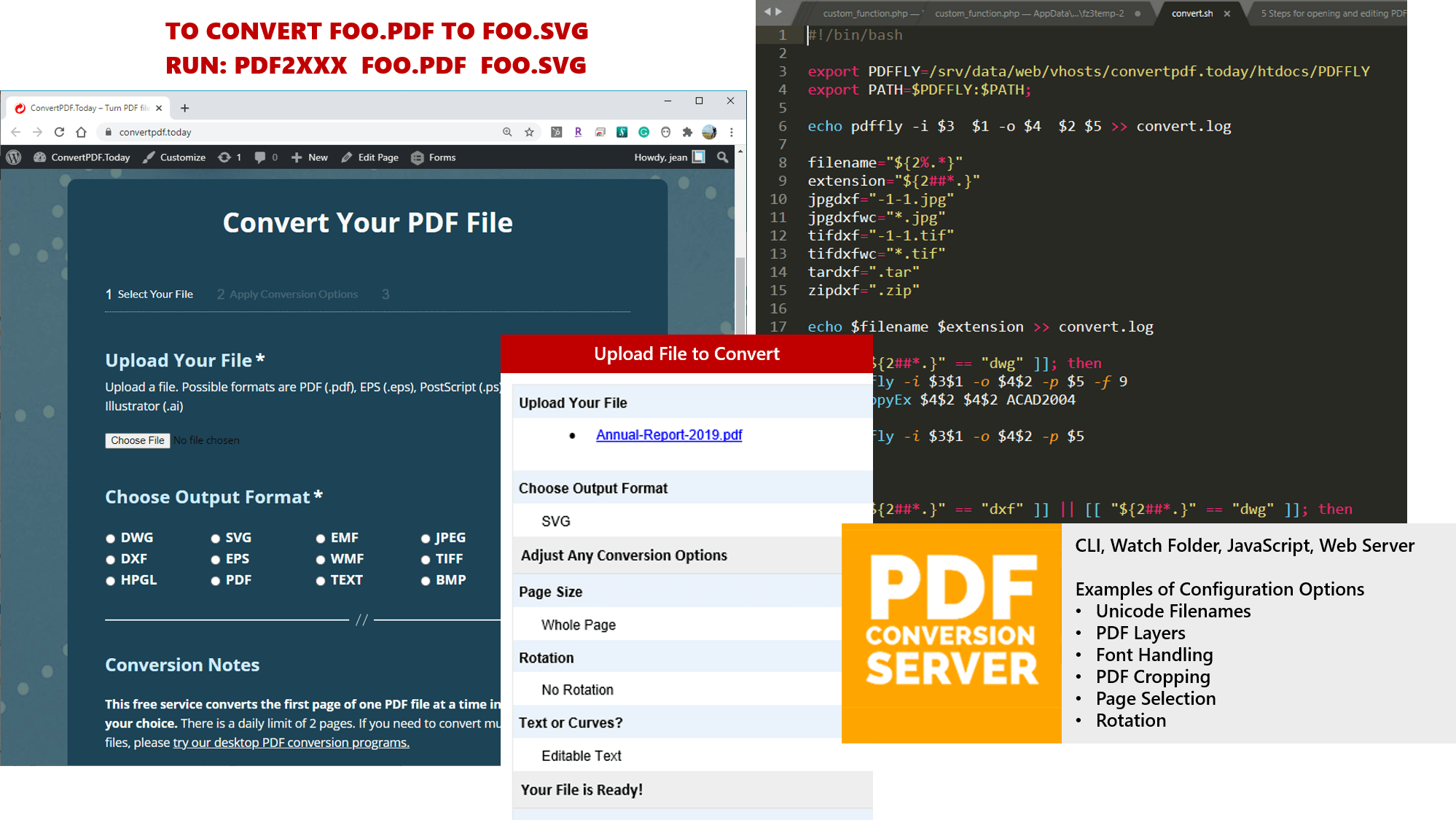 Screenshot of Visual Integrity PDF Conversion Server