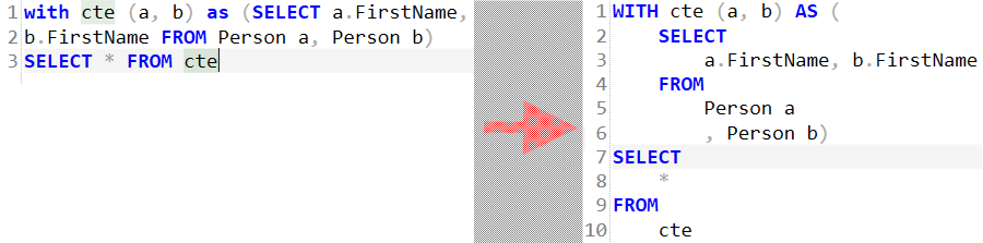 Automatically formatting user code