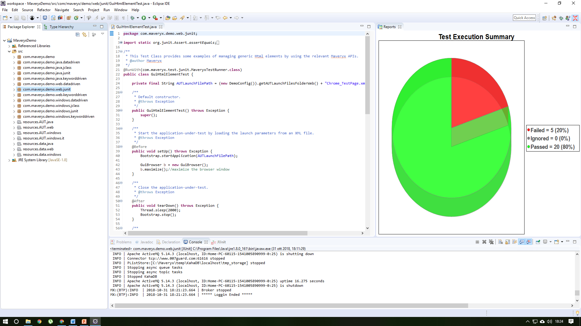 Screenshot of Maveryx Test Automation Framework