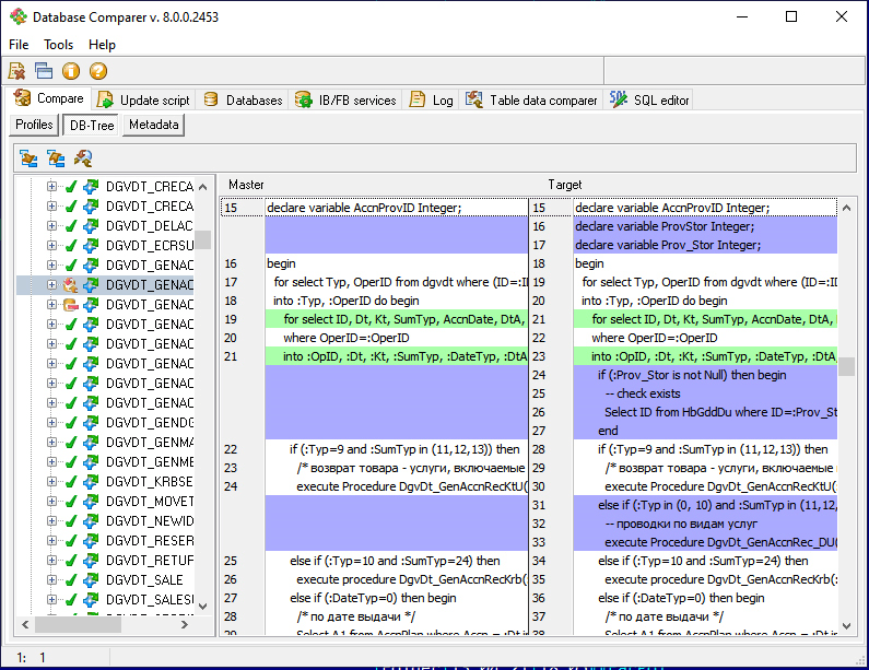 Screenshot of Database Comparer VCL & Tools Bundle