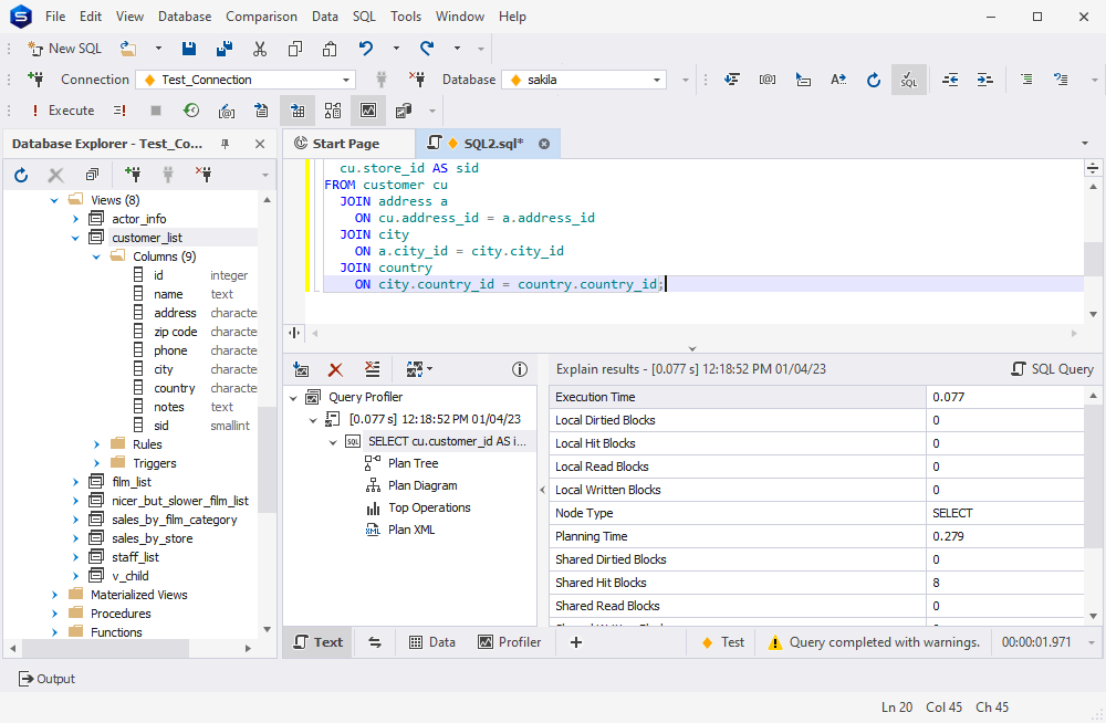 Screenshot of dbForge Studio for PostgreSQL
