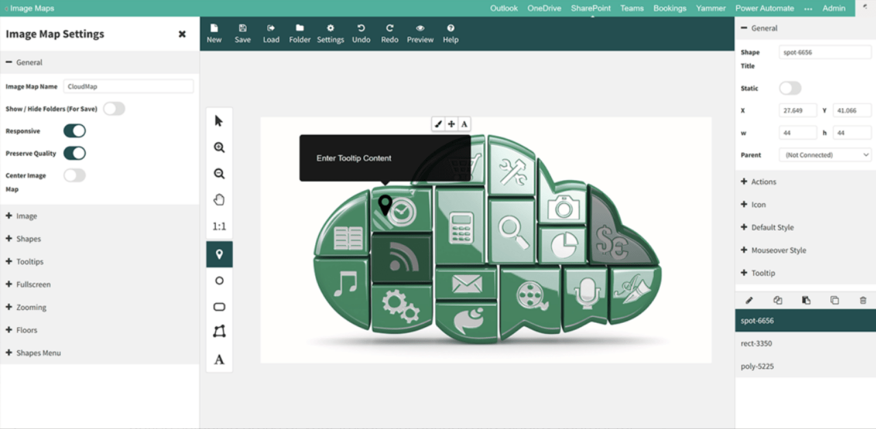 Screenshot of SharePoint Image Maps
