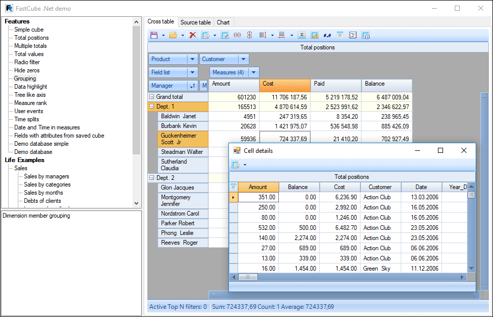 Screenshot of FastCube .NET