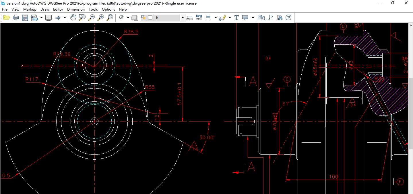Screenshot of DWGSee DWG Viewer