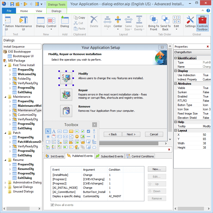 Screenshot of Advanced Installer Enterprise
