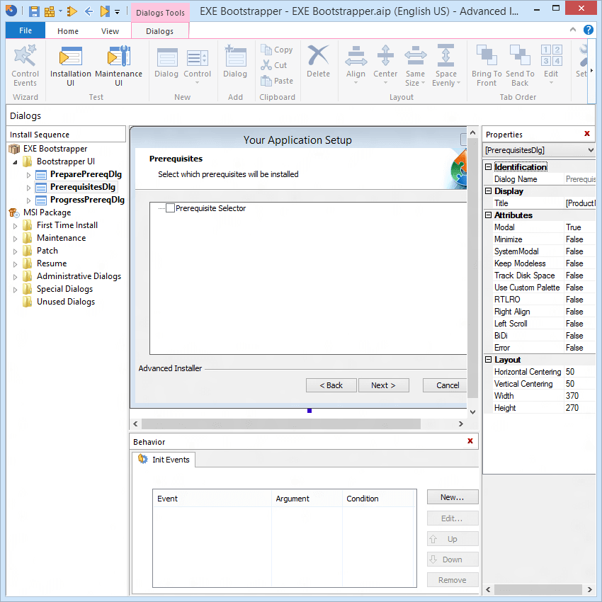 Advanced Installer Enterprise Bootstrapper UI