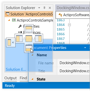 Screenshot of Actipro Docking & MDI for UWP