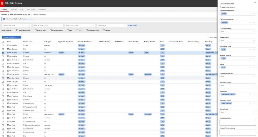 ClassifySpeed up data classification with automatic suggestions and intelligent rules based on automated data scanning.