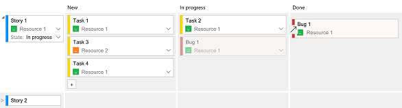 Screenshot of DlhSoft Kanban Library