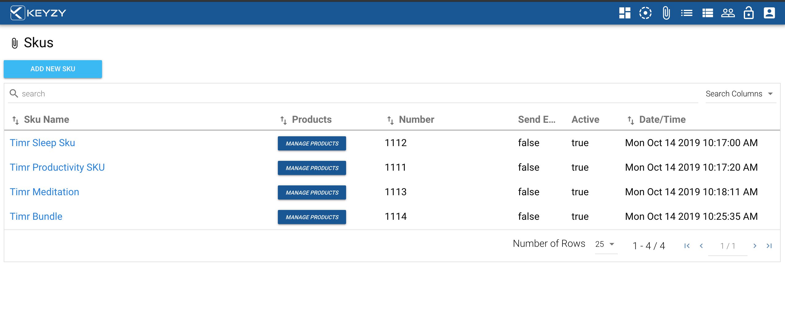 Manage assignment of products to SKUs.