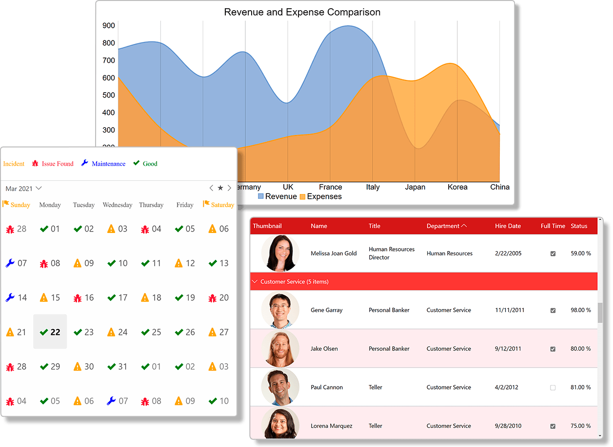 Screenshot of ComponentOne Studio Blazor Edition