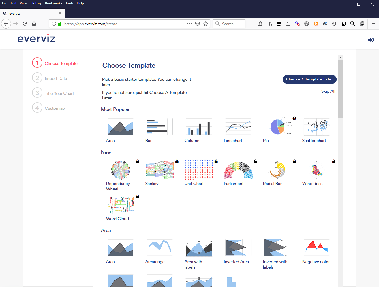 everviz - Choose Chart Template