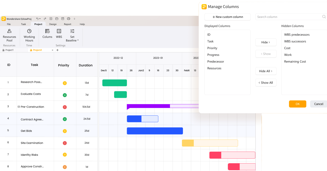 Breaks Down Complex Tasks With EaseDissect complex tasks into smaller and more manageable tasks, establish dependencies, and set up information across various d