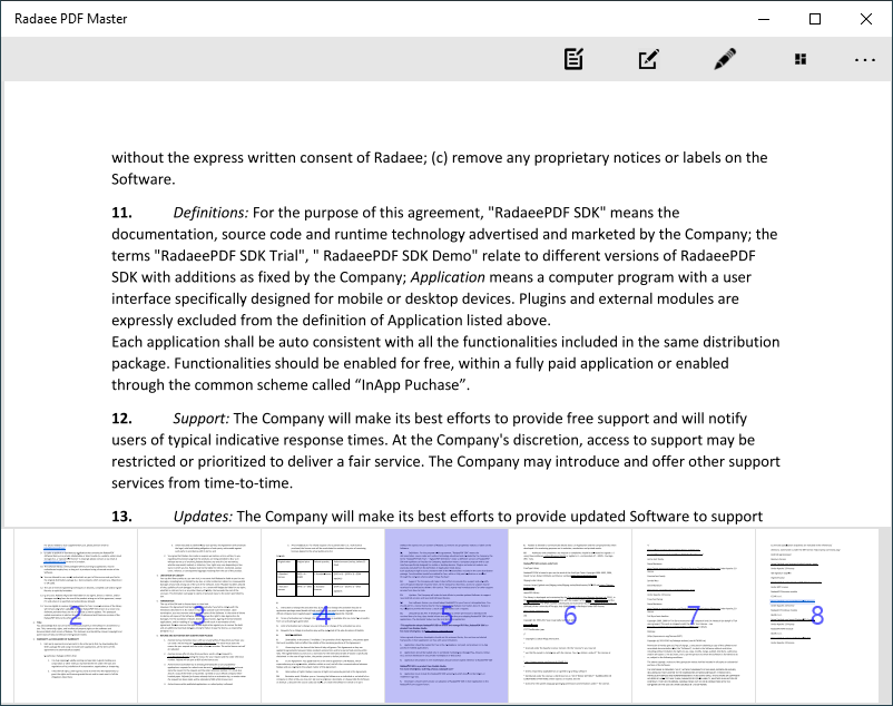Screenshot of RadaeePDF Master SDK