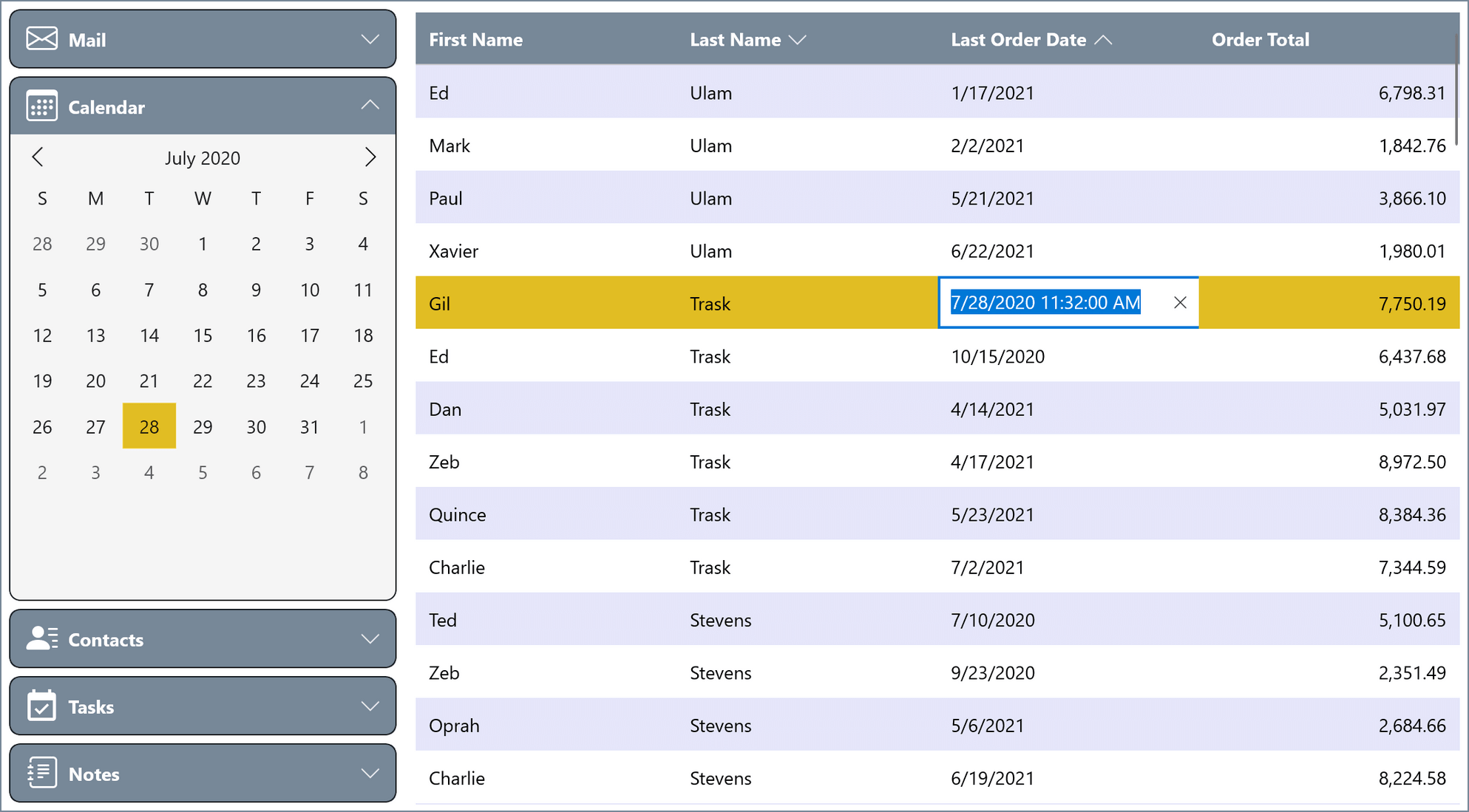 Screenshot of ComponentOne Studio WinUI
