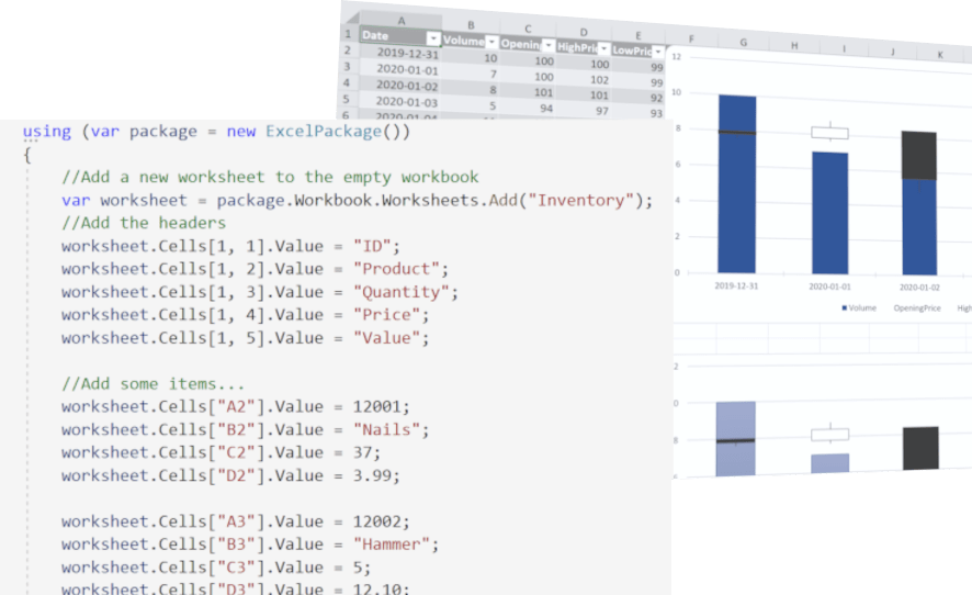 Screenshot of EPPlus