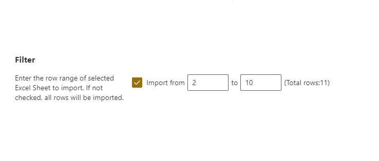 Filter Rows to Import to List