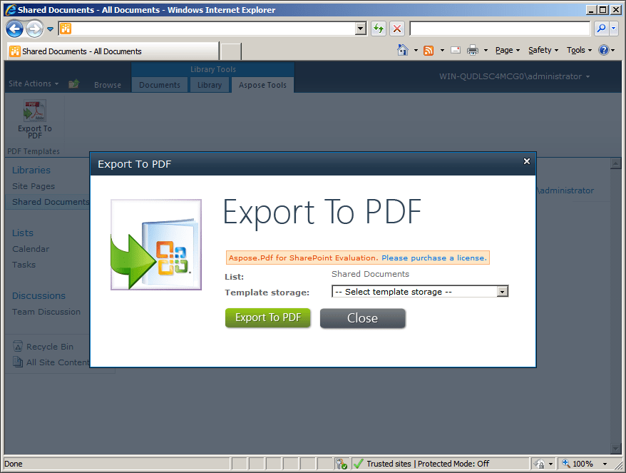 Aspose.PDF for SharePoint
