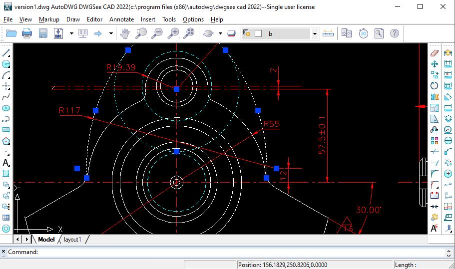 Screenshot of DWGSee CAD