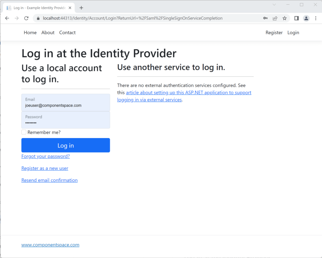 ComponentSpace OpenID for ASP.NET Core