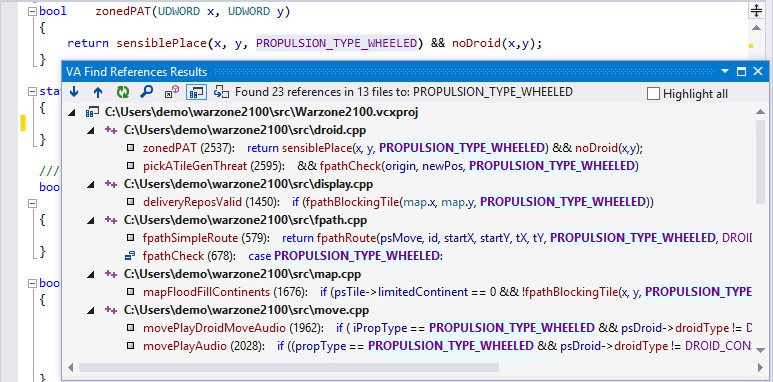 Screenshot of Visual Assist
