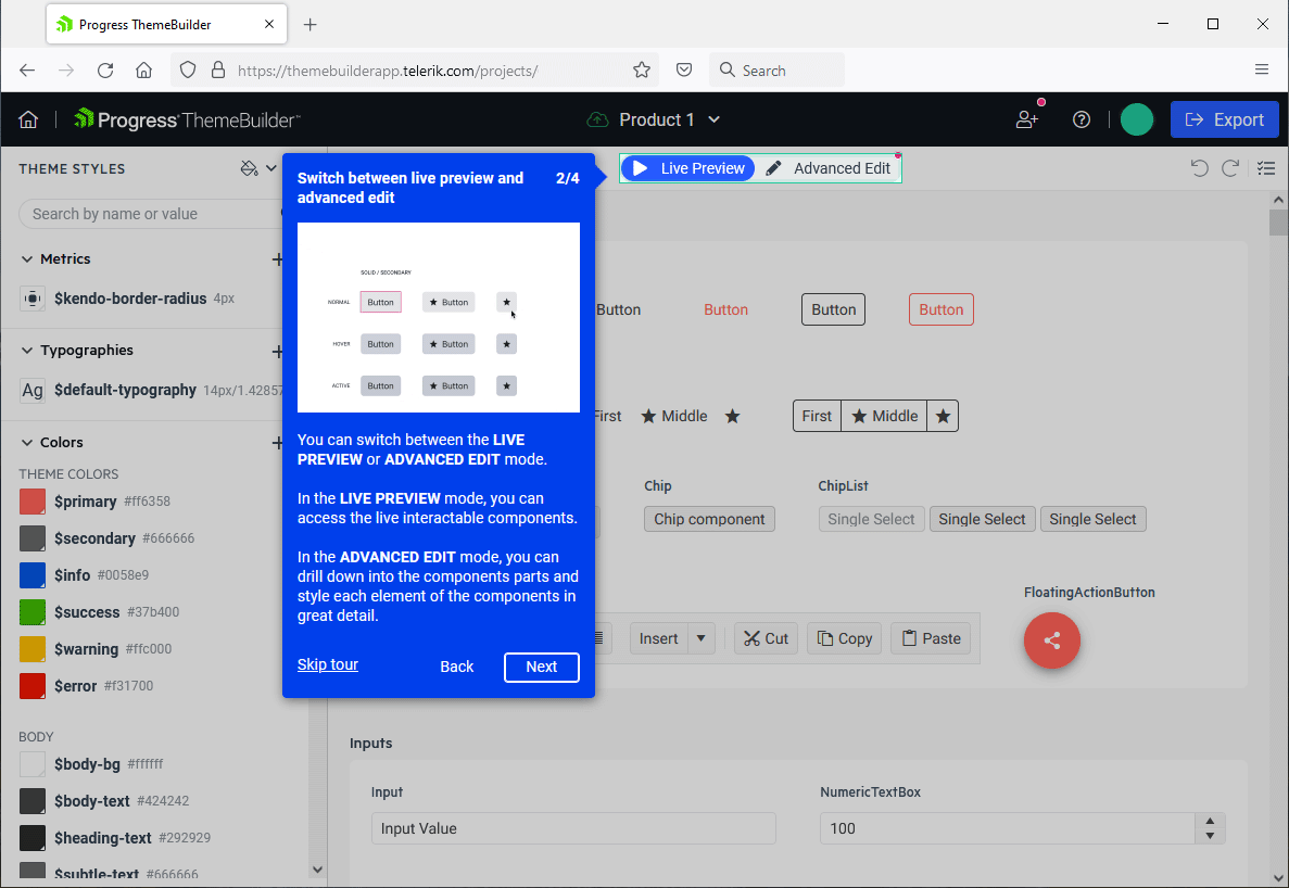 ThemeBuilder - Editor Preview