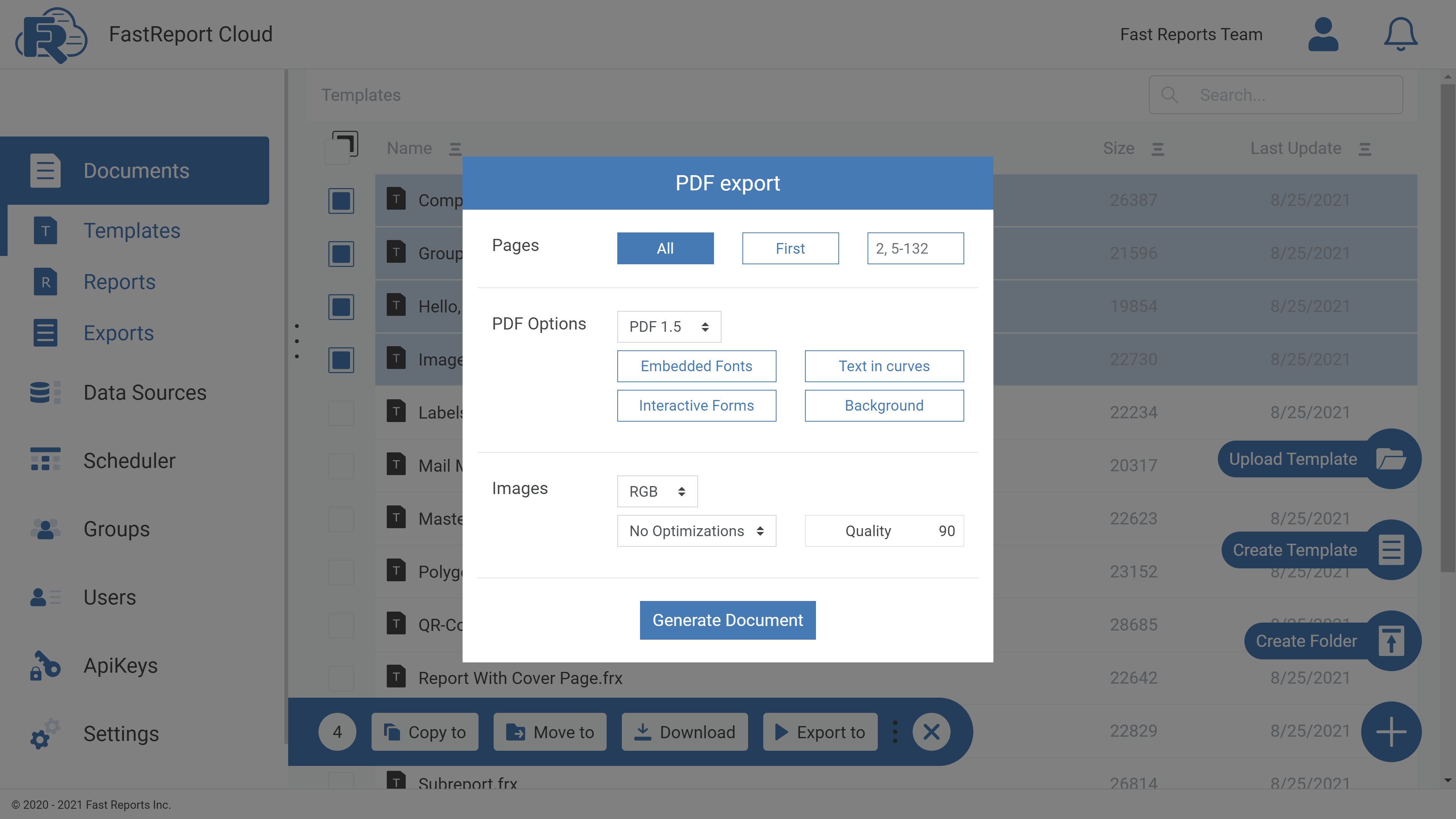 PDF Export