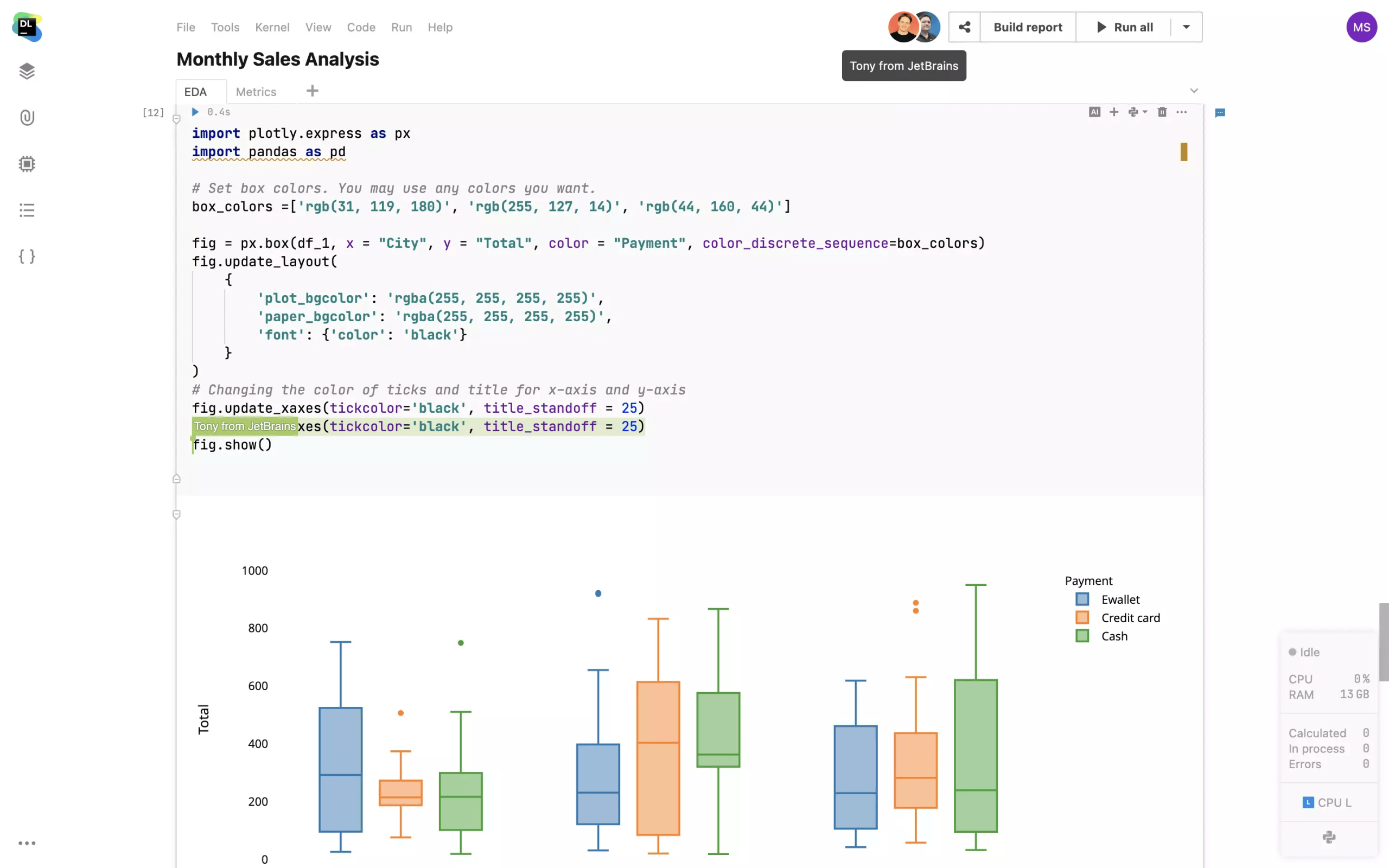 Screenshot of Datalore
