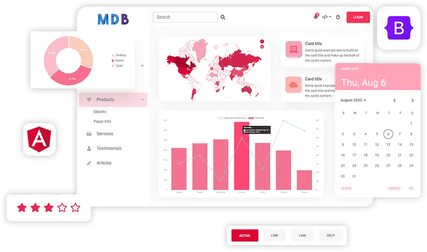 Screenshot of MDB Pro Angular