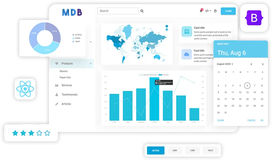 Screenshot of MDB Pro React