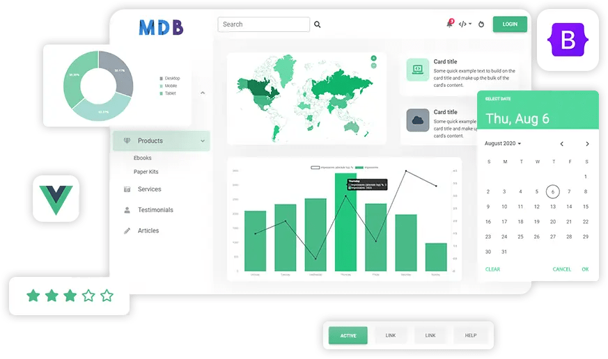 Screenshot of MDB Pro Vue