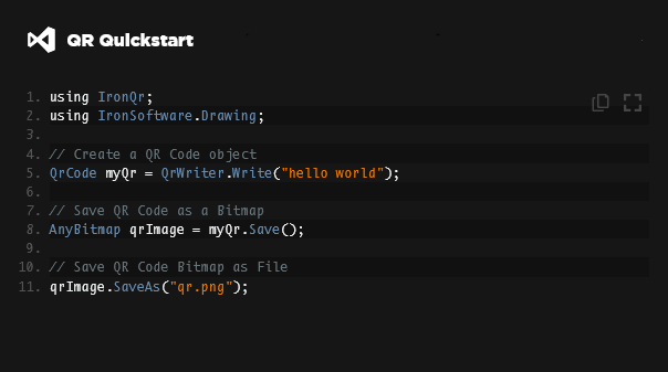 Screenshot of IronQR for .NET