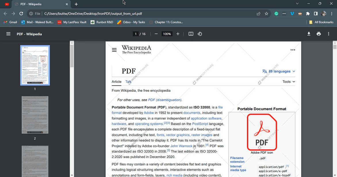Create PDF Files from a URLConverting a web page to a PDF is a frequent requirement, especially when dealing with dynamic content generated by a server.
