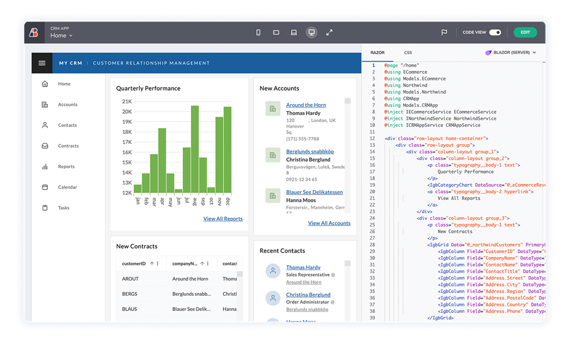 Infragistics App Builder