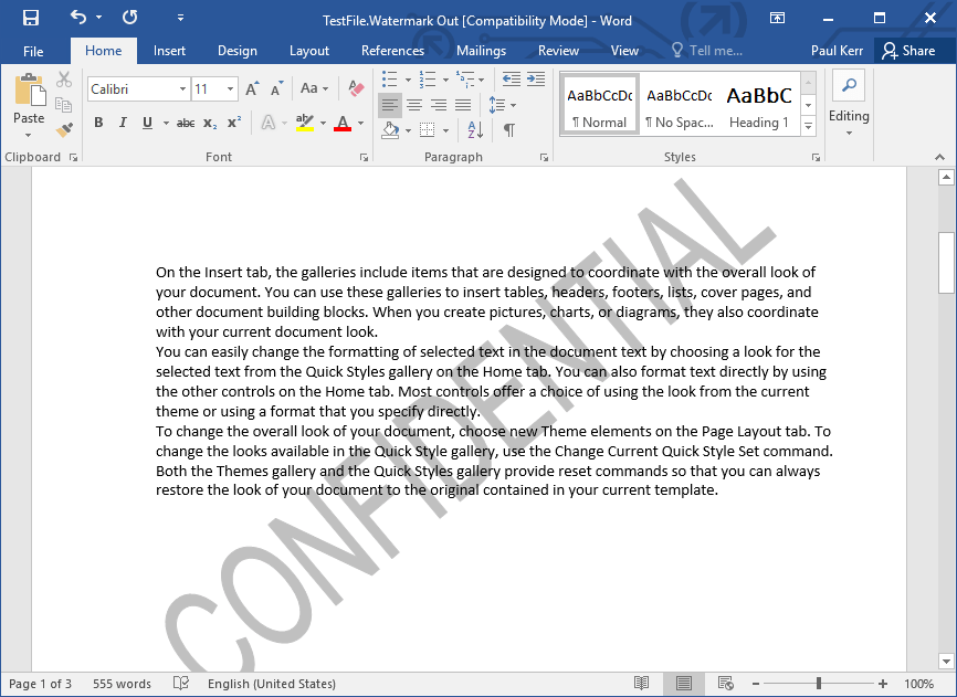 Stamp and WatermarkYou can open existing documents and insert a watermark image.