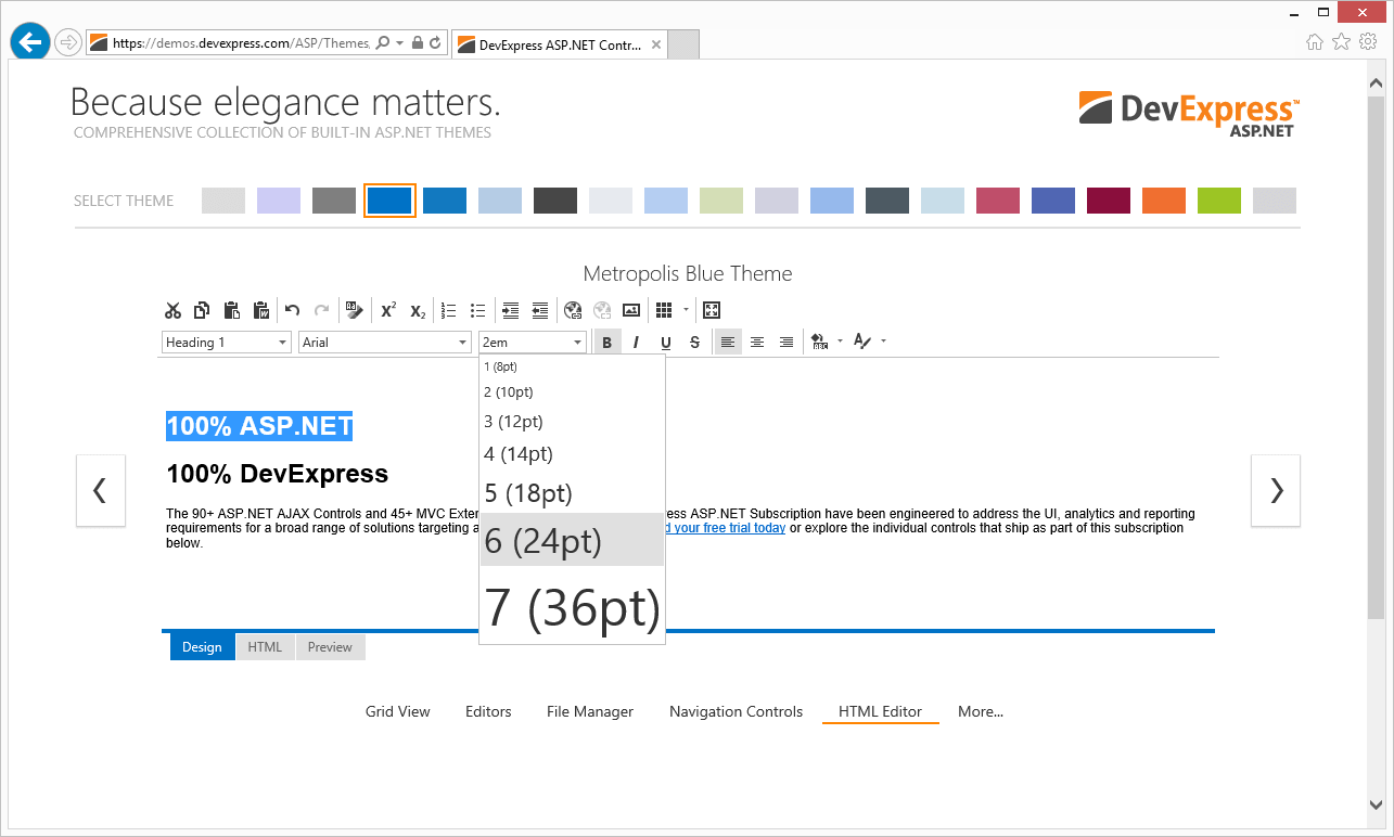 ASPxHTMLEditor