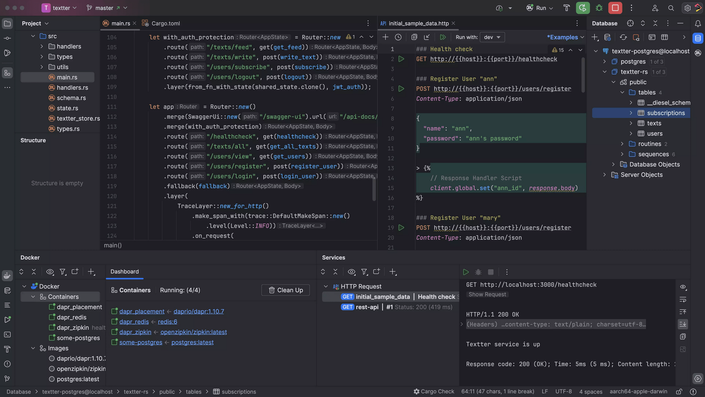 Screenshot of RustRover