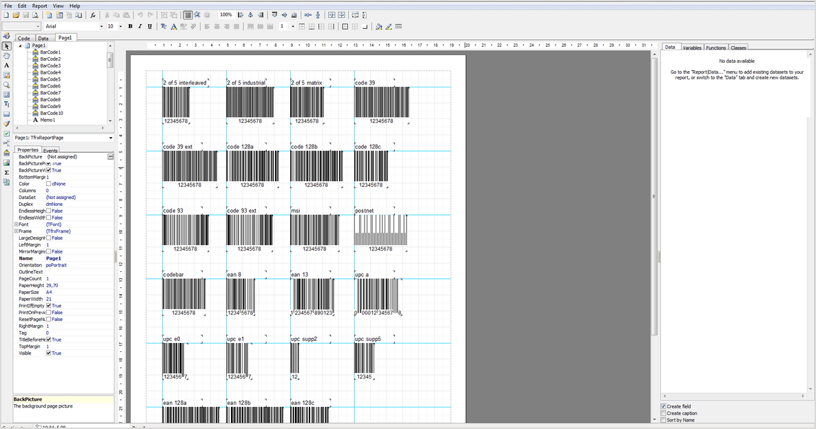 Screenshot of FastReport VCL Component Packages
