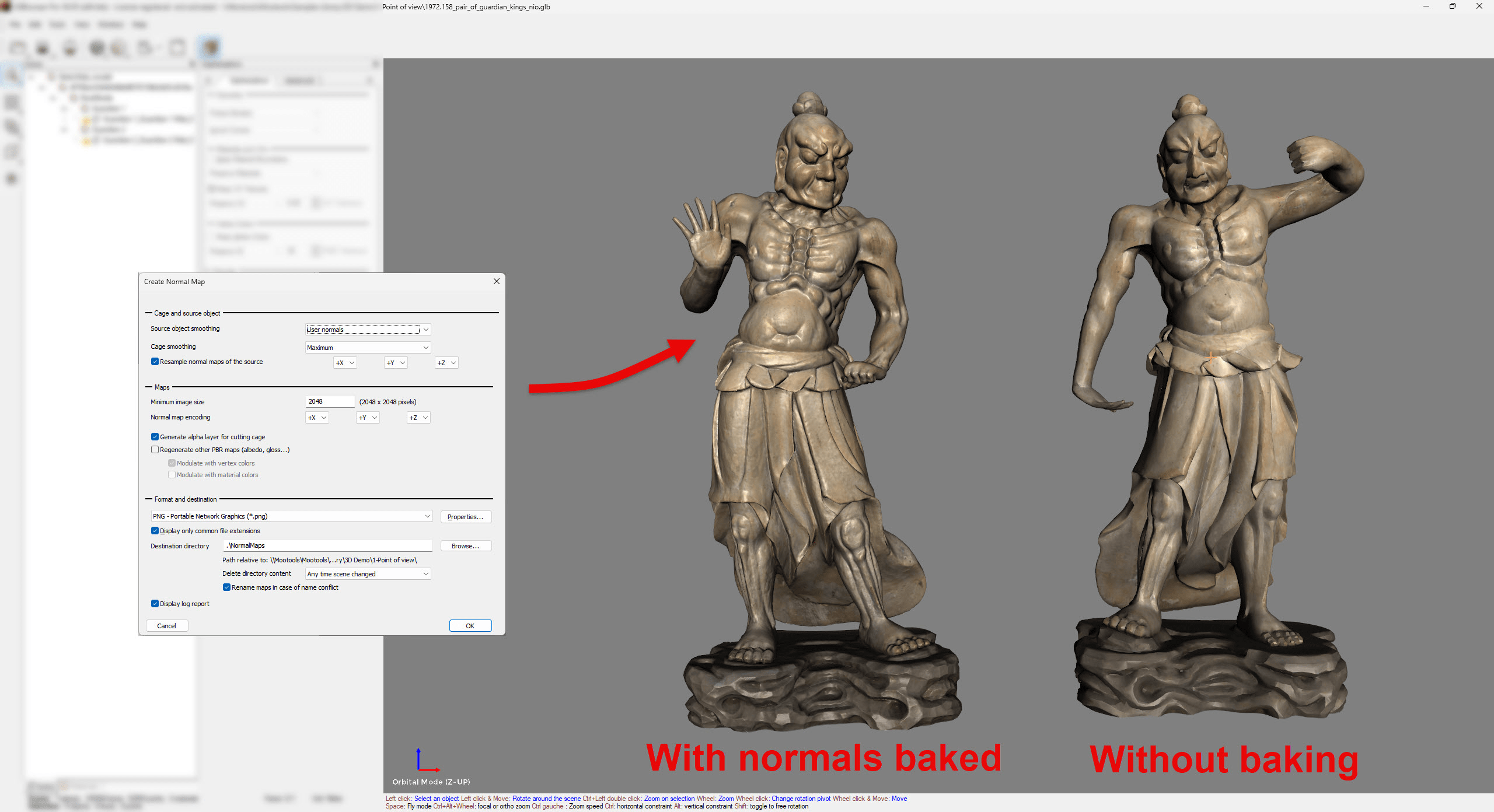 Bake normals for LOD.