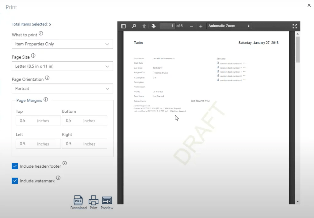KWIZ Print App