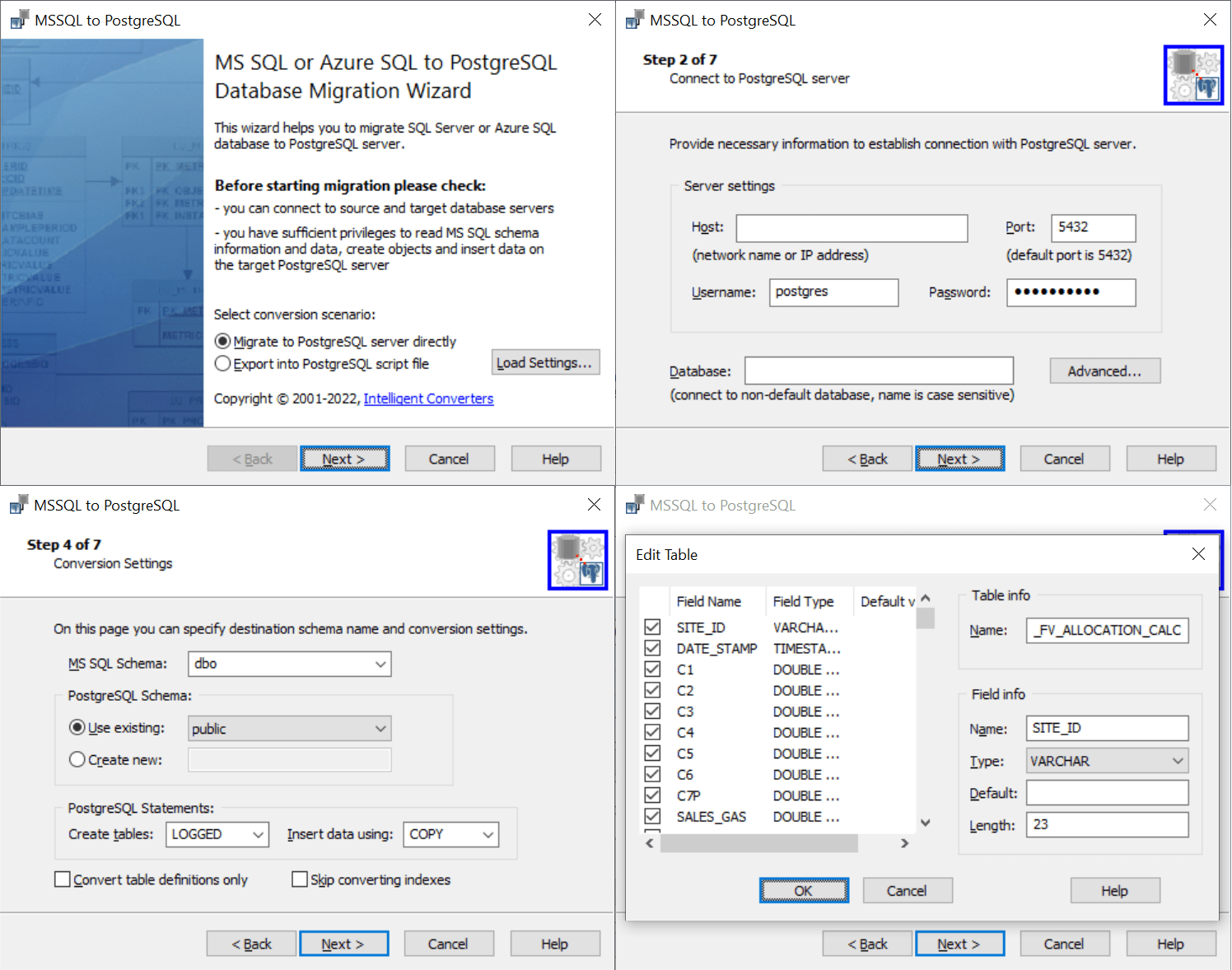 SQL Server to PostgreSQL