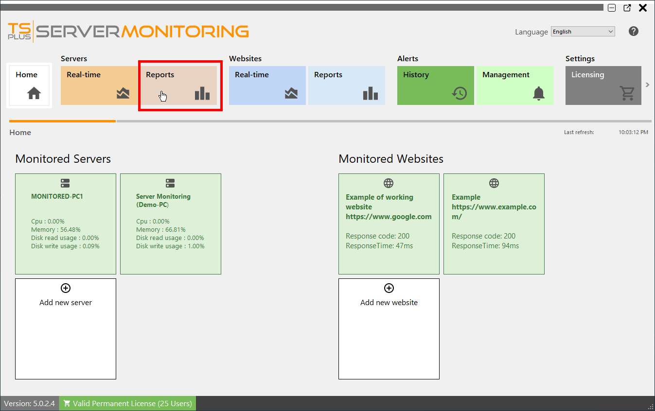 TSplus Server Monitoring