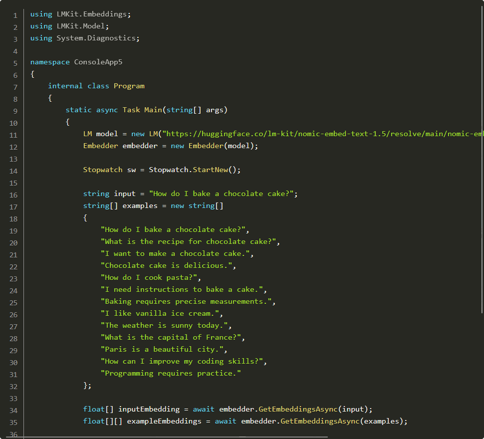Screenshot of LM-Kit.NET
