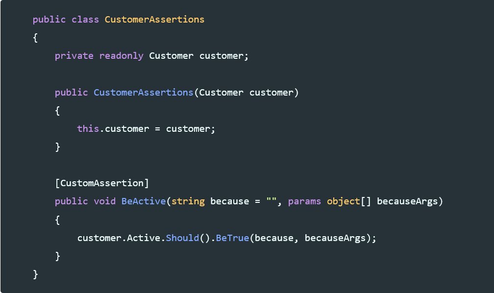 Screenshot of Xceed Fluent Assertions