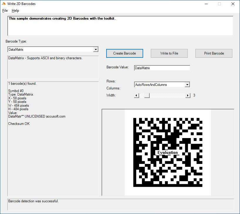 Screenshot of Barcode Xpress .NET