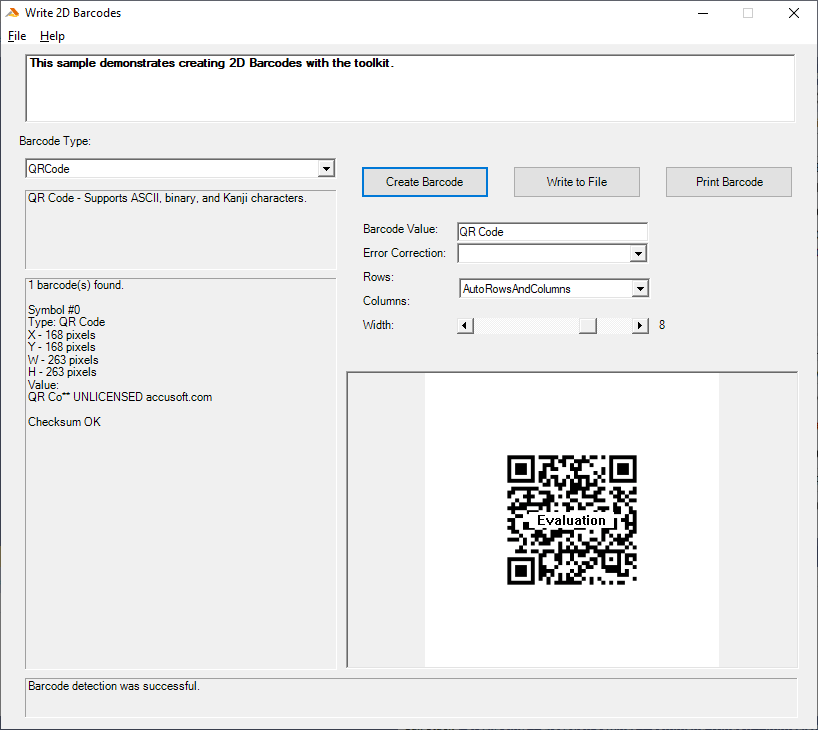Read and Write 1D and 2D BarcodesBarcode Xpress accurately reads common industry 1D and 2D barcodes and also writes most 1D barcodes and many 2D barcodes.
