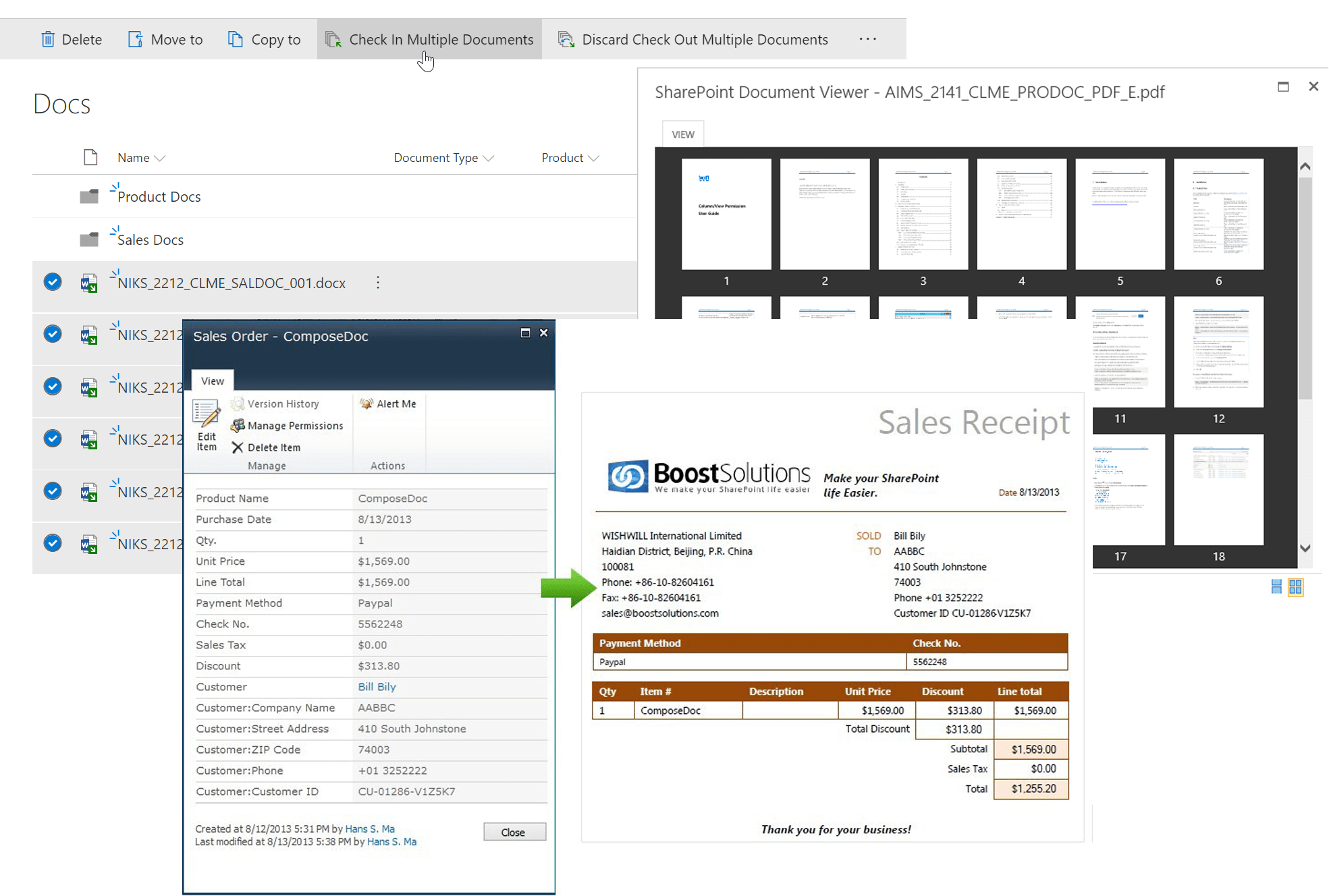 Screenshot of SharePoint Document Toolkit