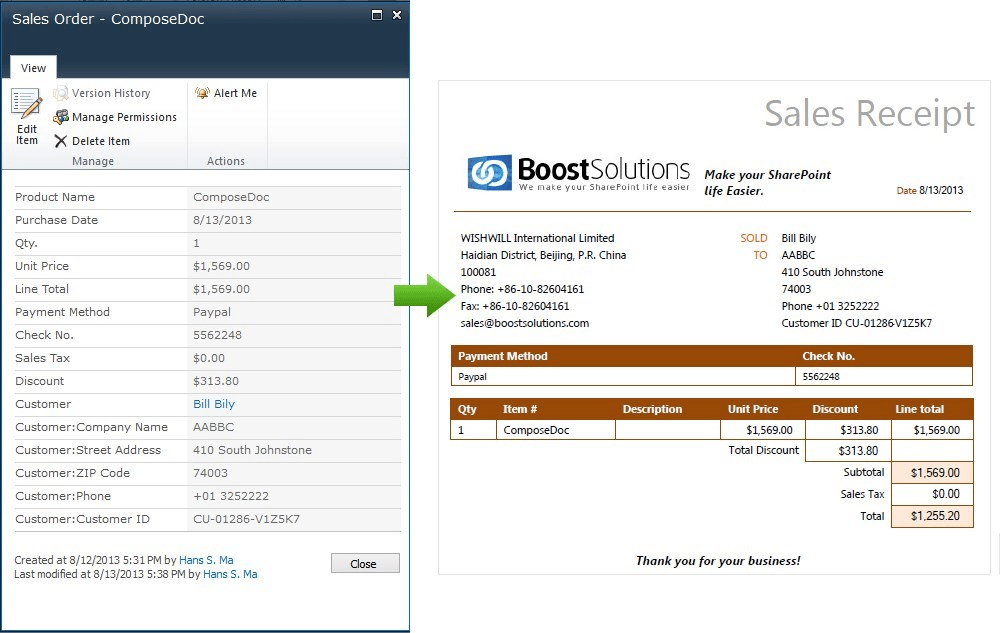 SharePoint Document Maker - Reuse Data to Generate Documents