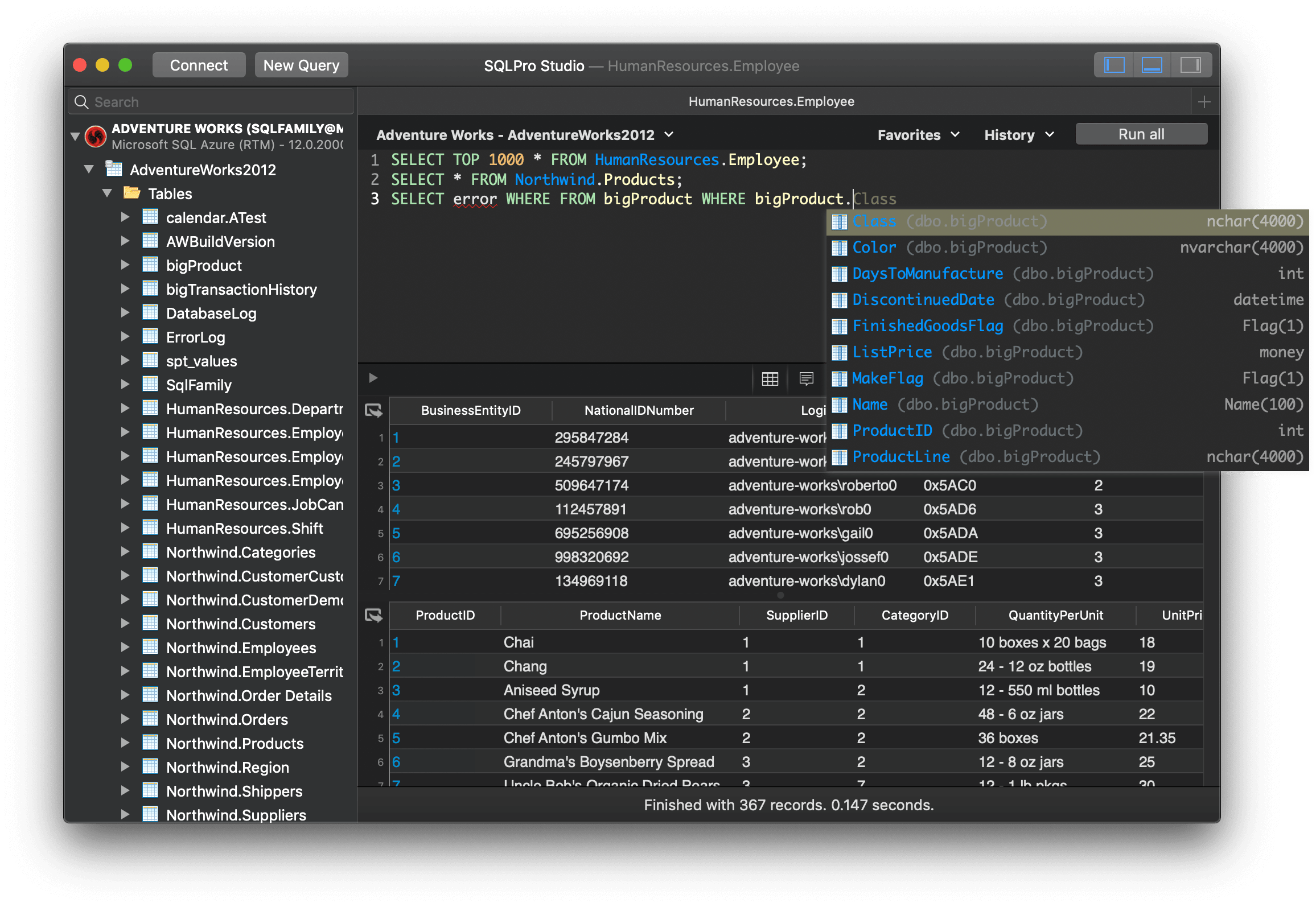 SQLPro Studio - Dark ThemeSQLPro Studio features full dark mode & light mode support, along with custom themes.