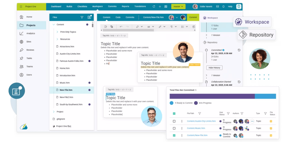 Screenshot of MadCap Flare Online